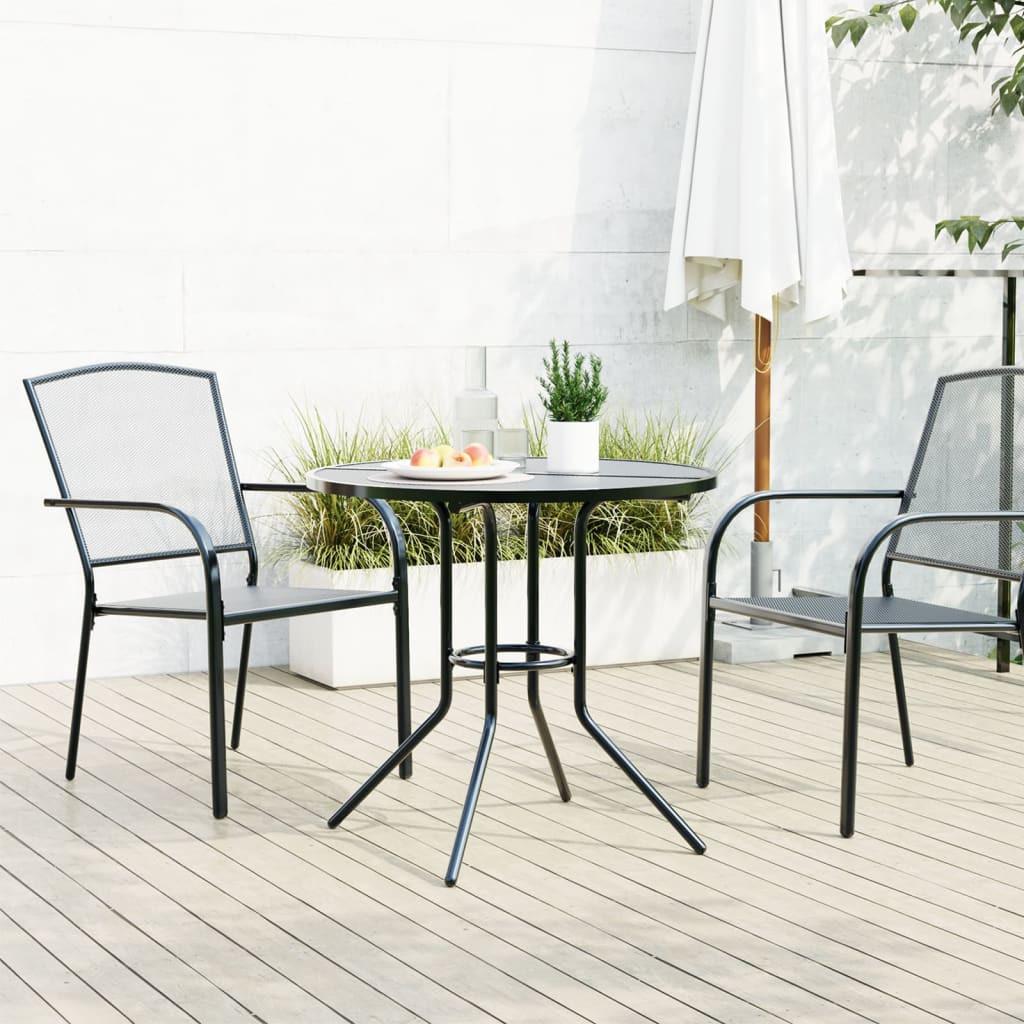 VidaXL Table de patio acier  