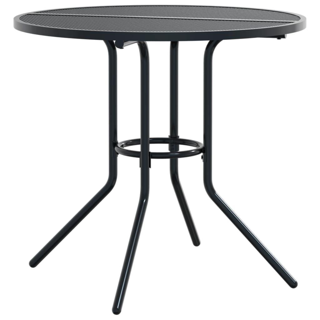 VidaXL Table de patio acier  