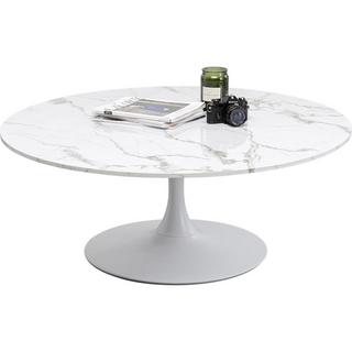 KARE Design Tavolino Schickeria marmo bianco rotondo 110  