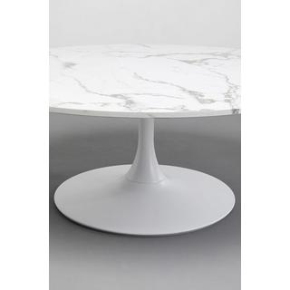 KARE Design Tavolino Schickeria marmo bianco rotondo 110  