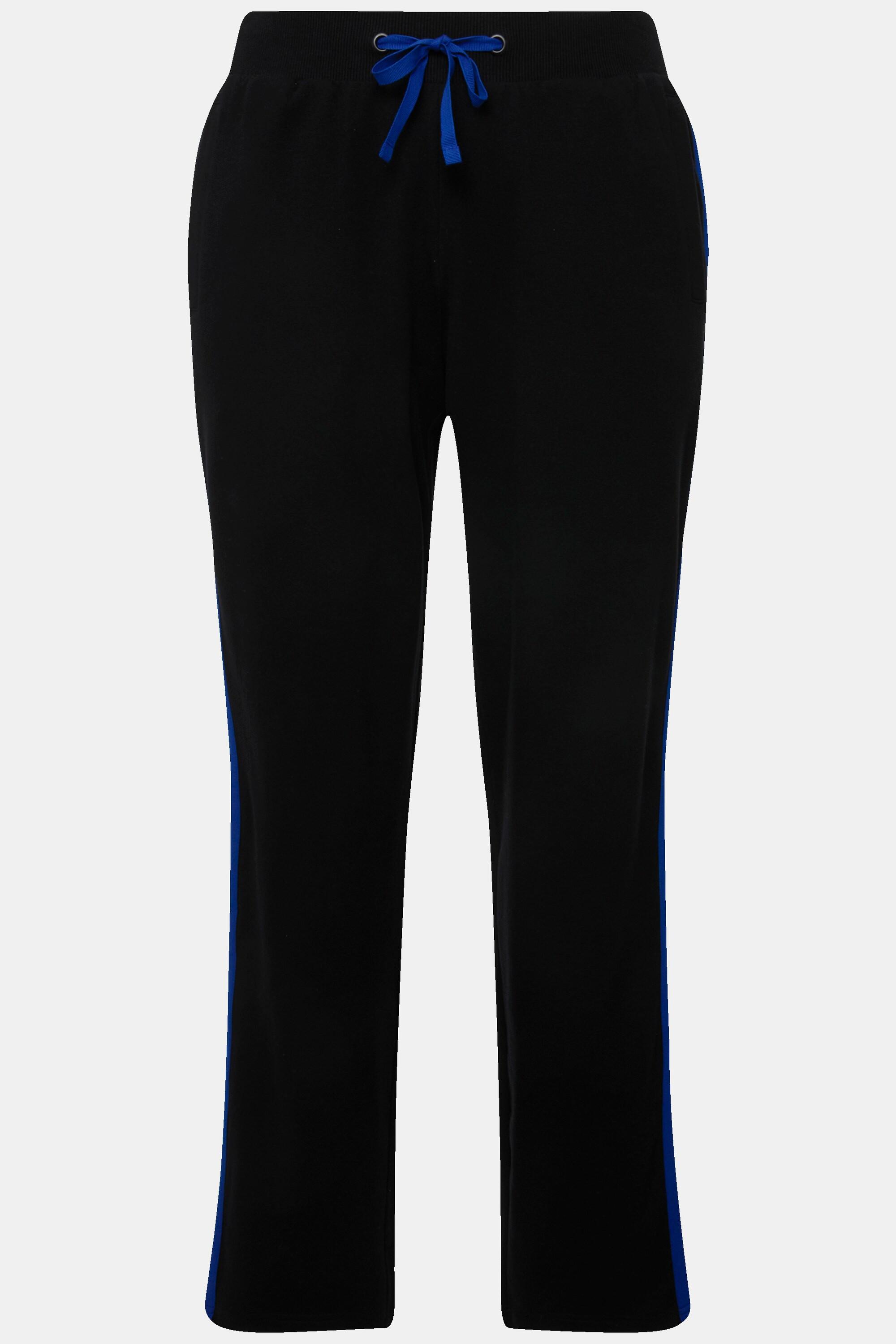Ulla Popken Pantalon de jogging Bande latérale Taille élastique  