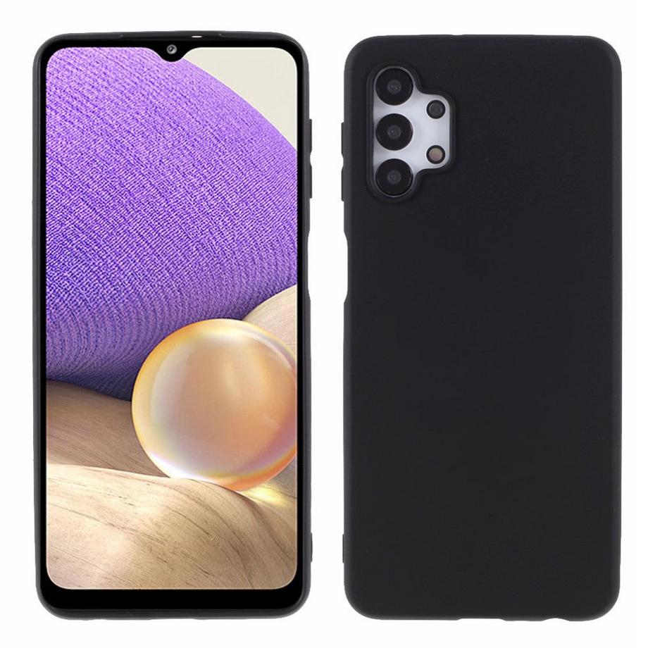 Cover-Discount  Galaxy A32 5G - Matte Silikon Gummi Hülle Schwarz 