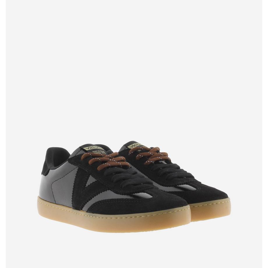 Victoria Baskets Berlin cuir verni et daim  