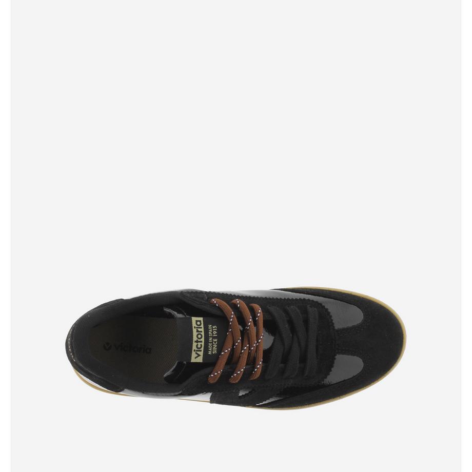 Victoria Baskets Berlin cuir verni et daim  