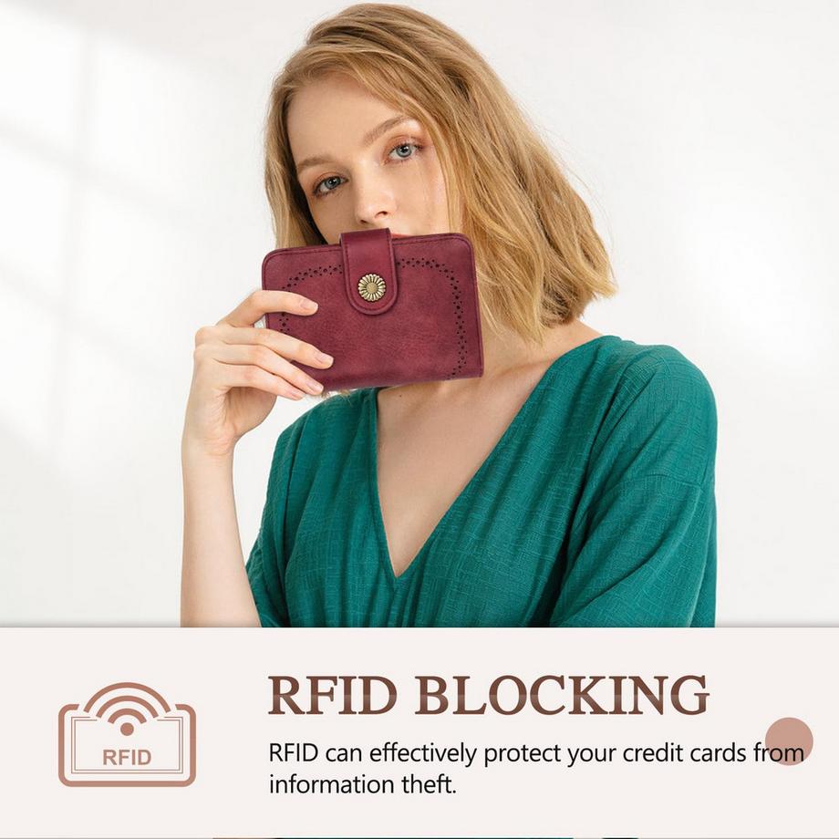 Only-bags.store Portafoglio Grande Capacità Pelle PU Vintage  