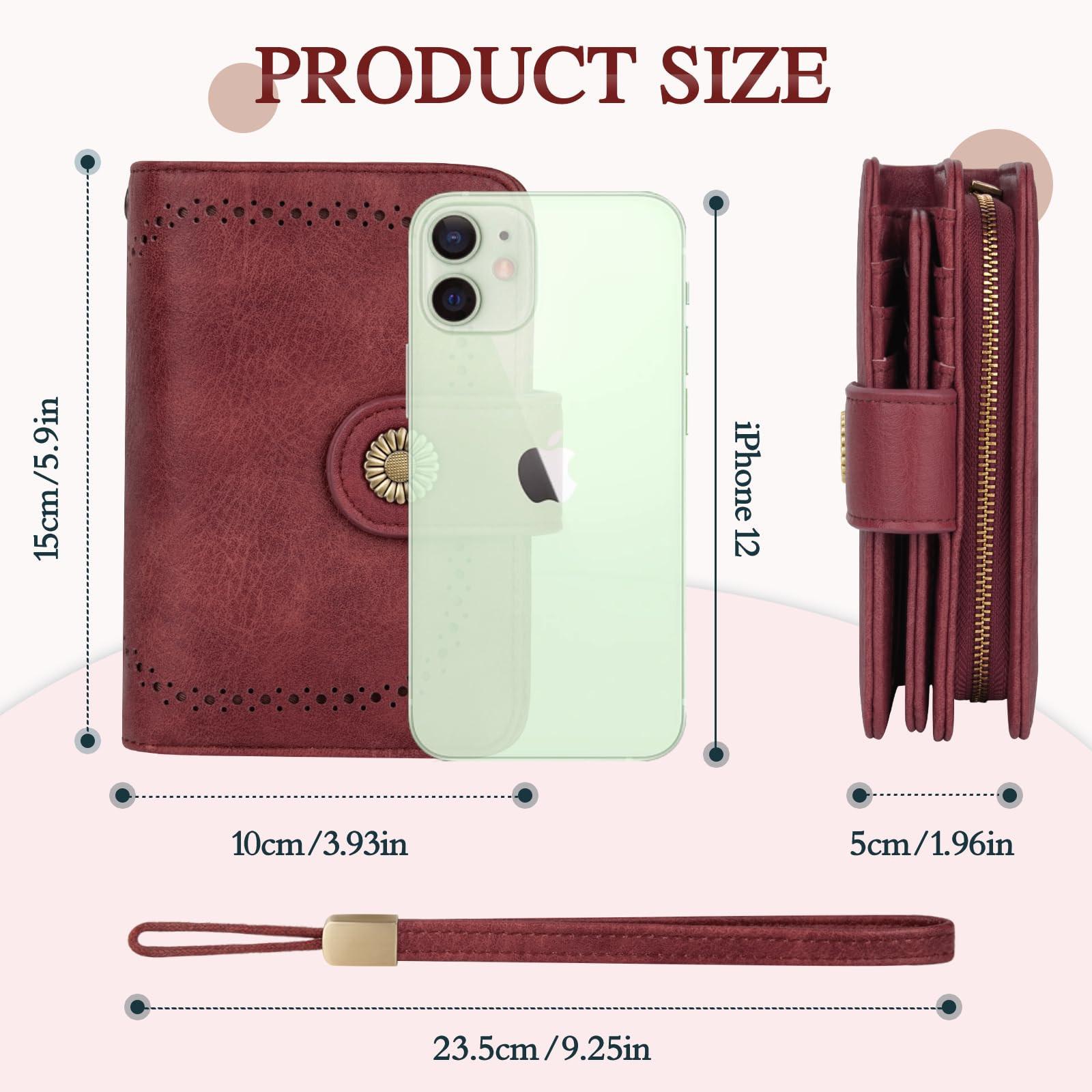 Only-bags.store Portafoglio Grande Capacità Pelle PU Vintage  