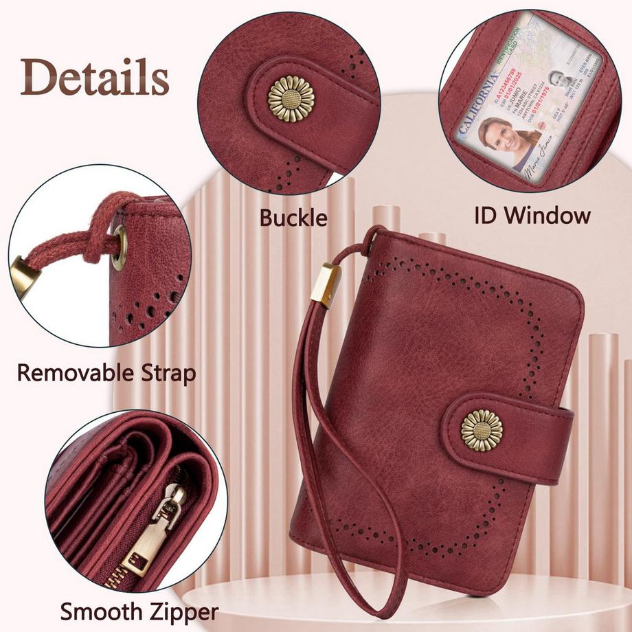 Only-bags.store Portafoglio Grande Capacità Pelle PU Vintage  