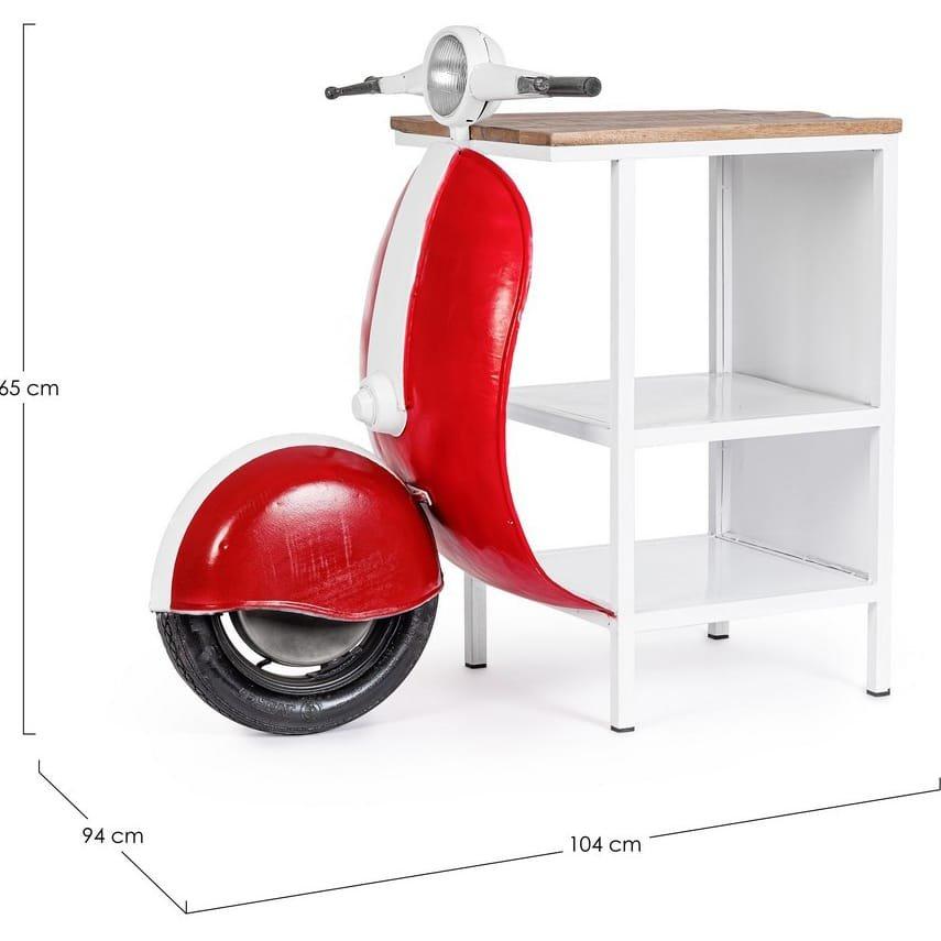 mutoni Barre de console Vespa rouge  