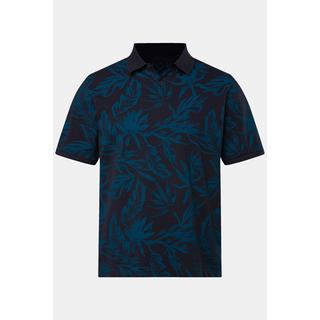 JP1880  Polo à manches courtes. Maille piquée, imprimé floral. Jusqu'au 8XL 