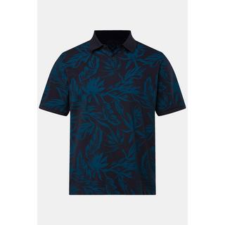 JP1880  Polo à manches courtes. Maille piquée, imprimé floral. Jusqu'au 8XL 