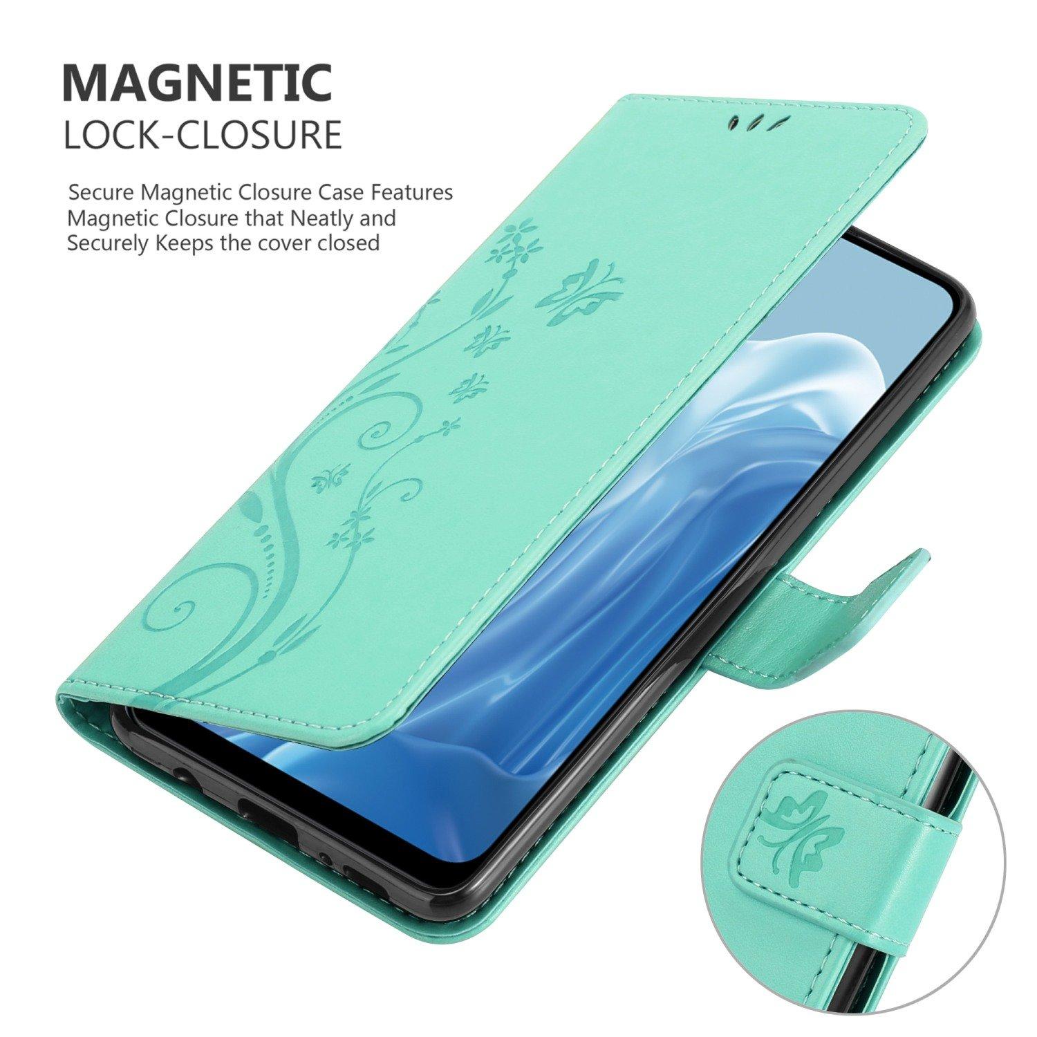 Cadorabo  Hülle für Realme 7 5G Blumen Design Magnetverschluss 