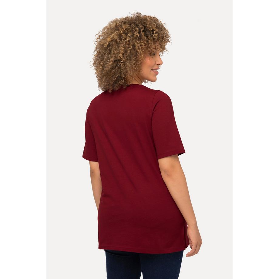 Ulla Popken Panda Classic Scollo a V Mezze Maniche Maglia Natalizia  