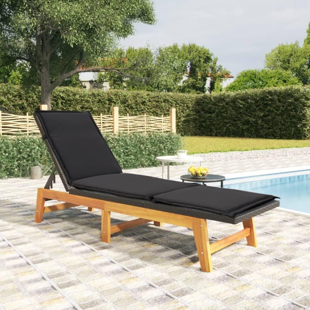 VidaXL Chaise longue bois  