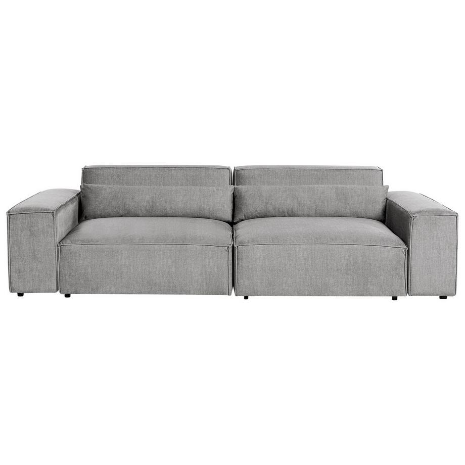 Beliani Sofa mit Ottomane aus Stoff Modern HELLNAR  