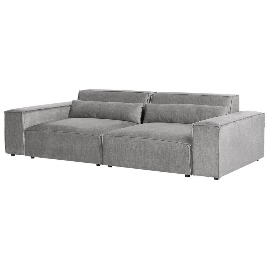 Beliani Sofa mit Ottomane aus Stoff Modern HELLNAR  