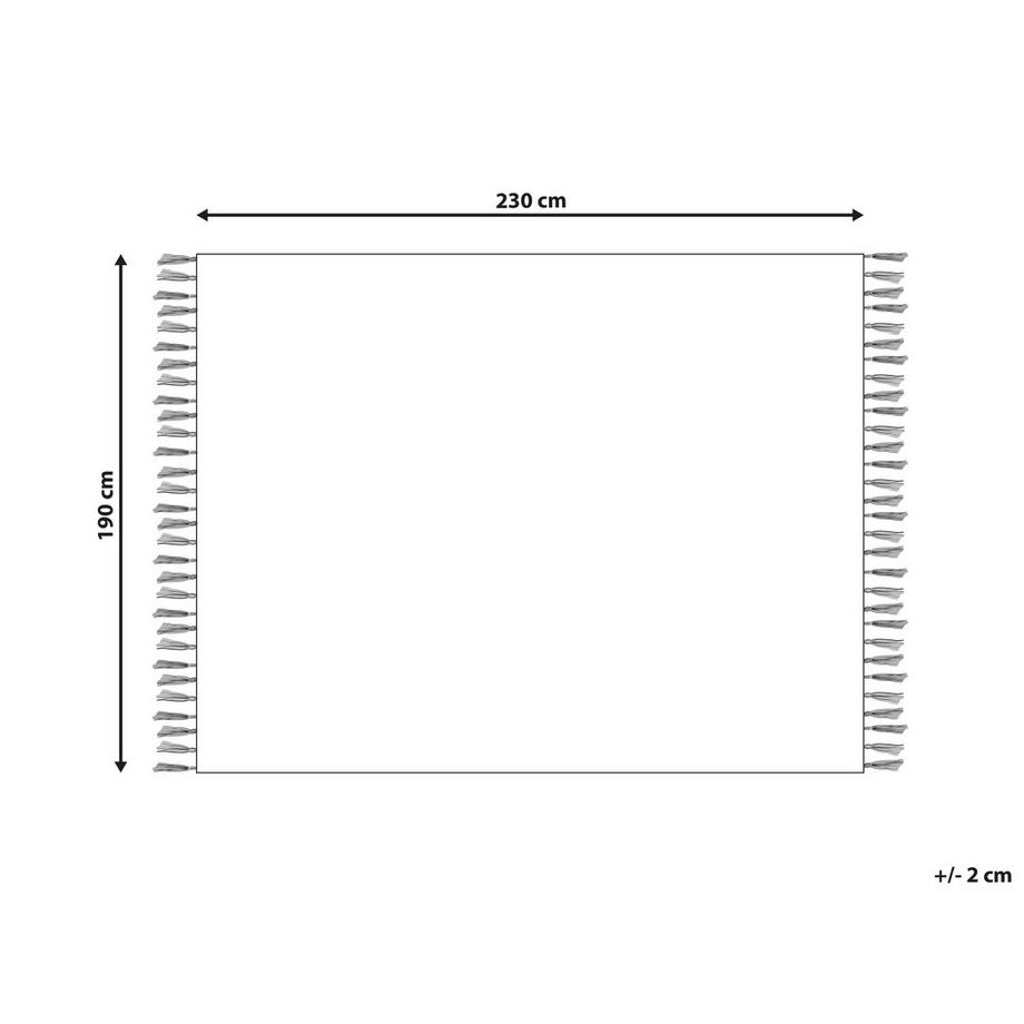 Beliani Vella Boho Baumwoll Kuscheldecke  