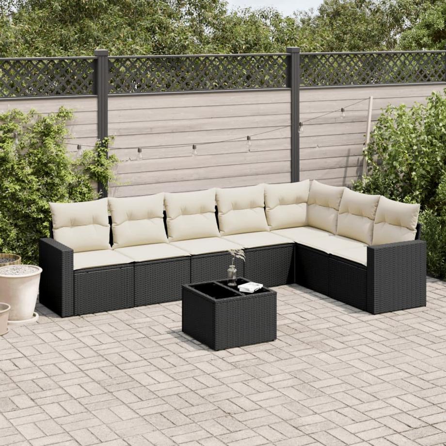 VidaXL set divano da giardino Polirattan  