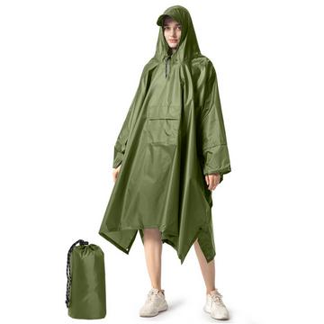 Regencape Regenmantel Regenjacke Wasserdicht Wandern Radfahren Outdoor 3in1 Mehrzweck
