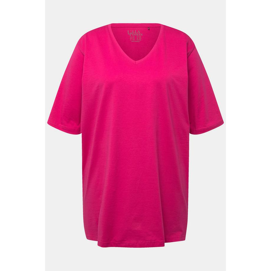 Ulla Popken T-shirt scollo V manica corta vestibilità Relaxed Fit  