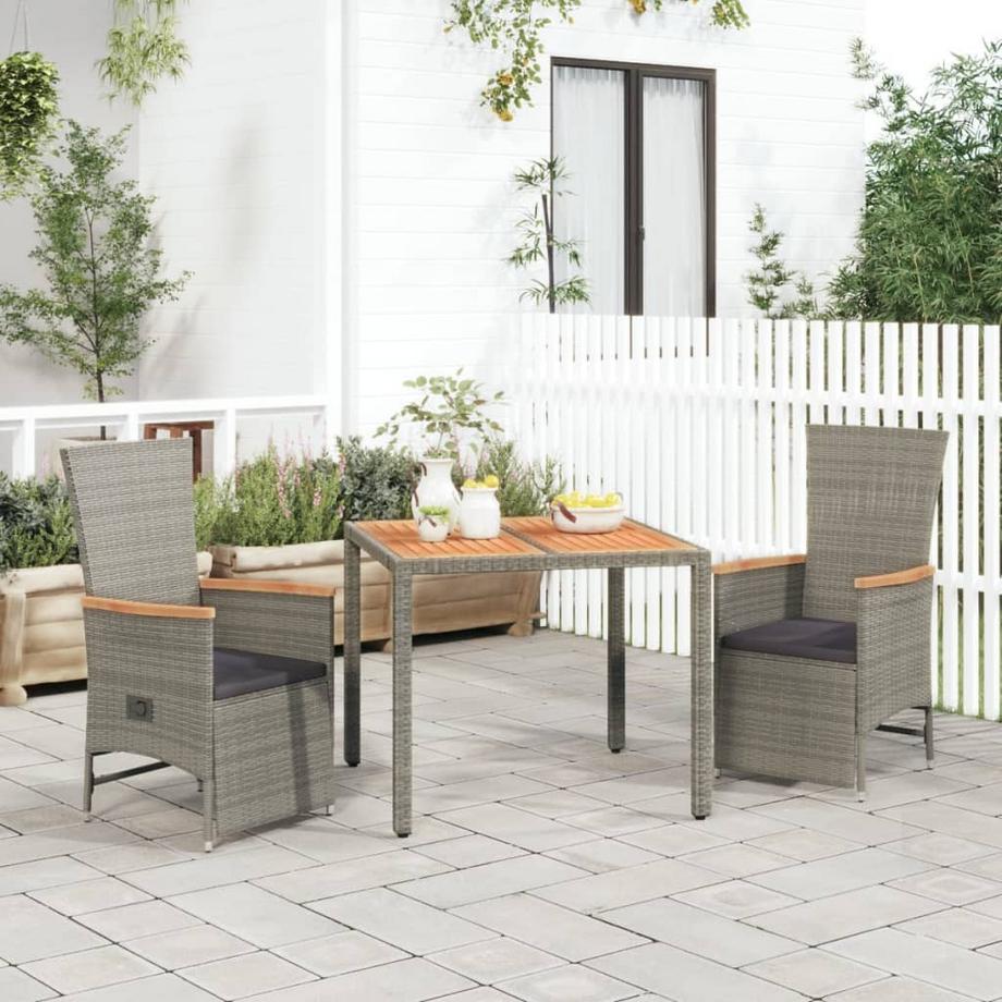VidaXL set da pranzo da giardino Polirattan  