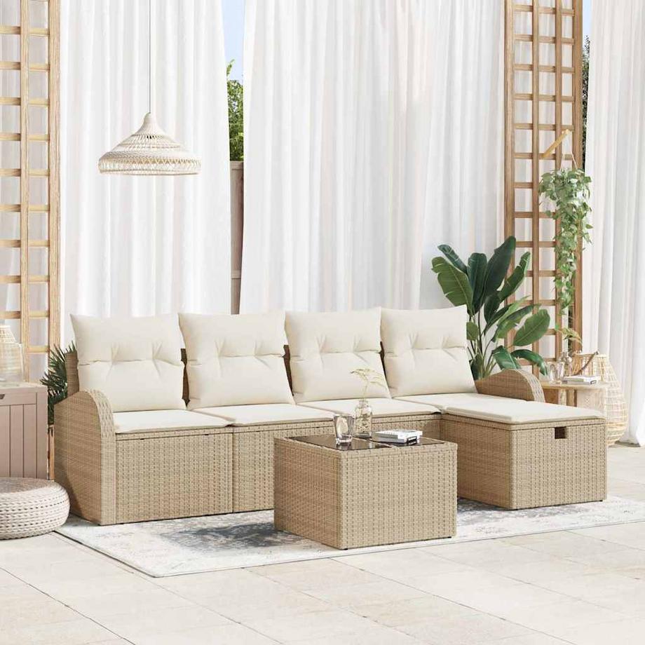 VidaXL Mobilier de jardin poly rattan  