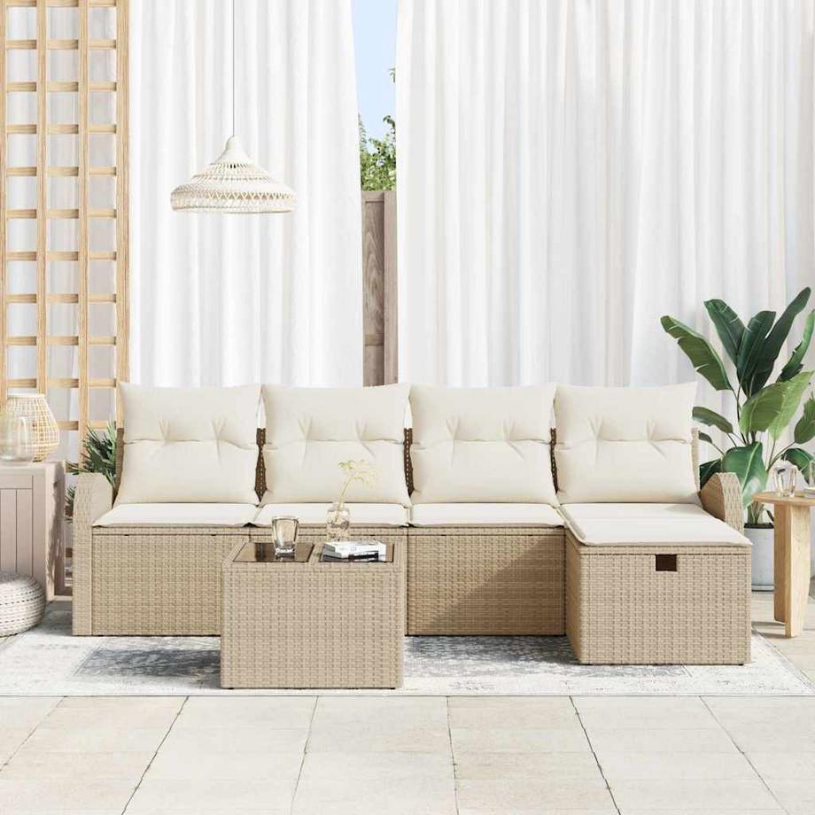 VidaXL Mobilier de jardin poly rattan  