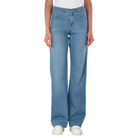 ANGELS Liz Belt Wide Leg Basic Denim Jeans  