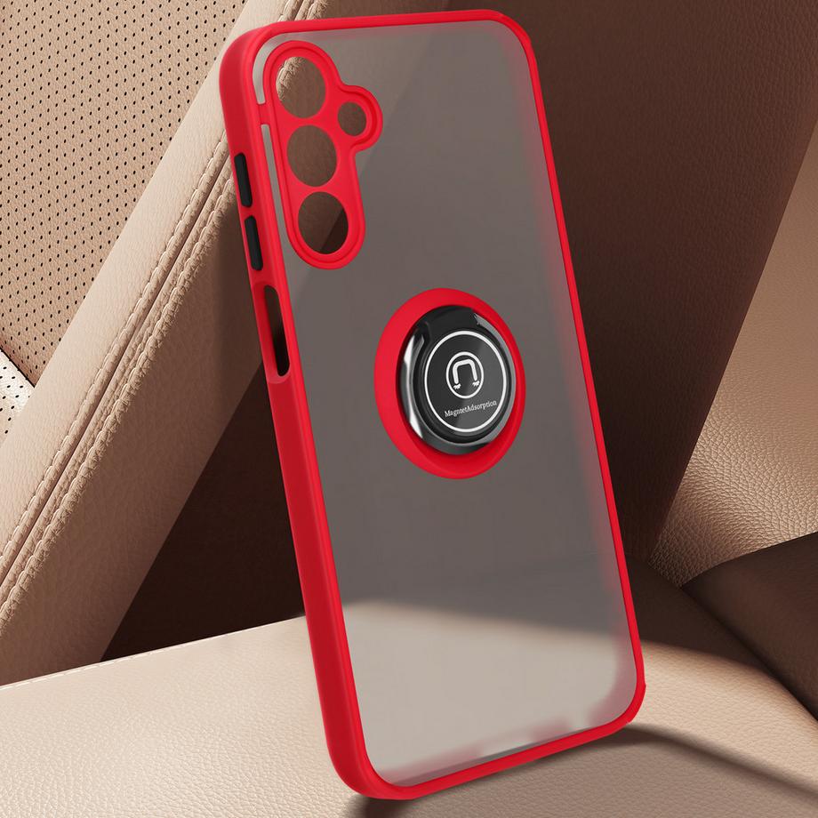 Avizar  Coque Anneau Samsung A15 Rouge 