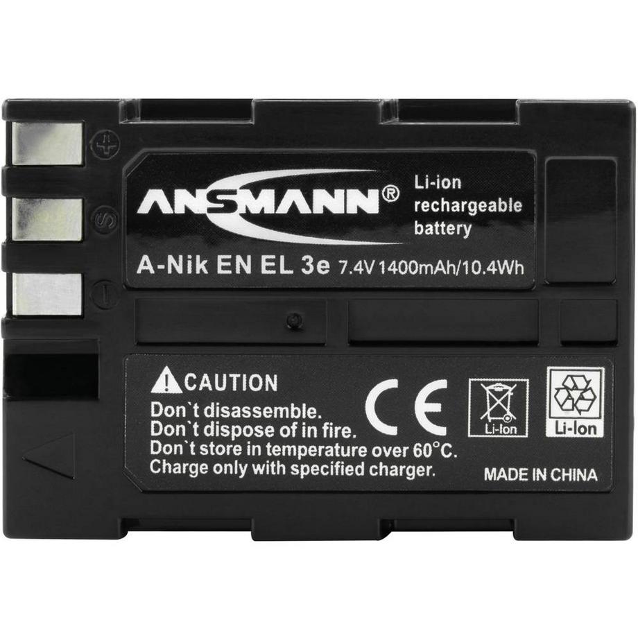 ANSMANN  A-Nik EN EL 3e Batteria ricaricabile fotocamera sostituisce la batteria originale (camera) EN-EL3e 7.4 V 1400 mA 
