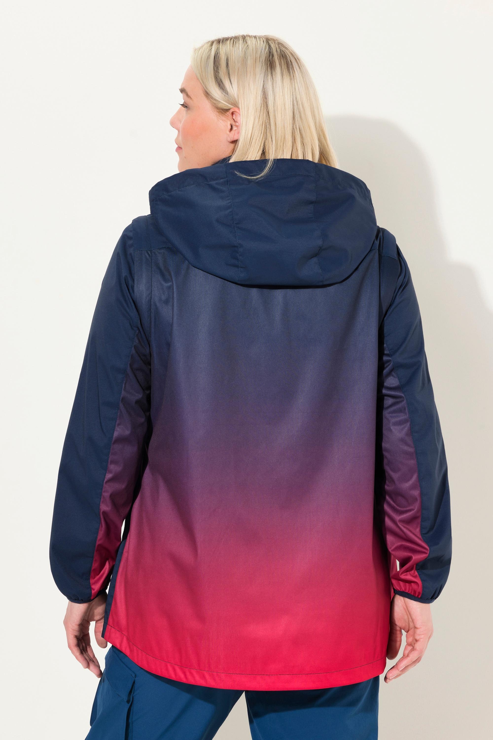 Ulla Popken  Veste technique 2-en-1 imperméable, manches amovibles 