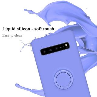 Cadorabo  Housse compatible avec Samsung Galaxy S10 5G - Coque de protection en silicone TPU flexible avec anneau 