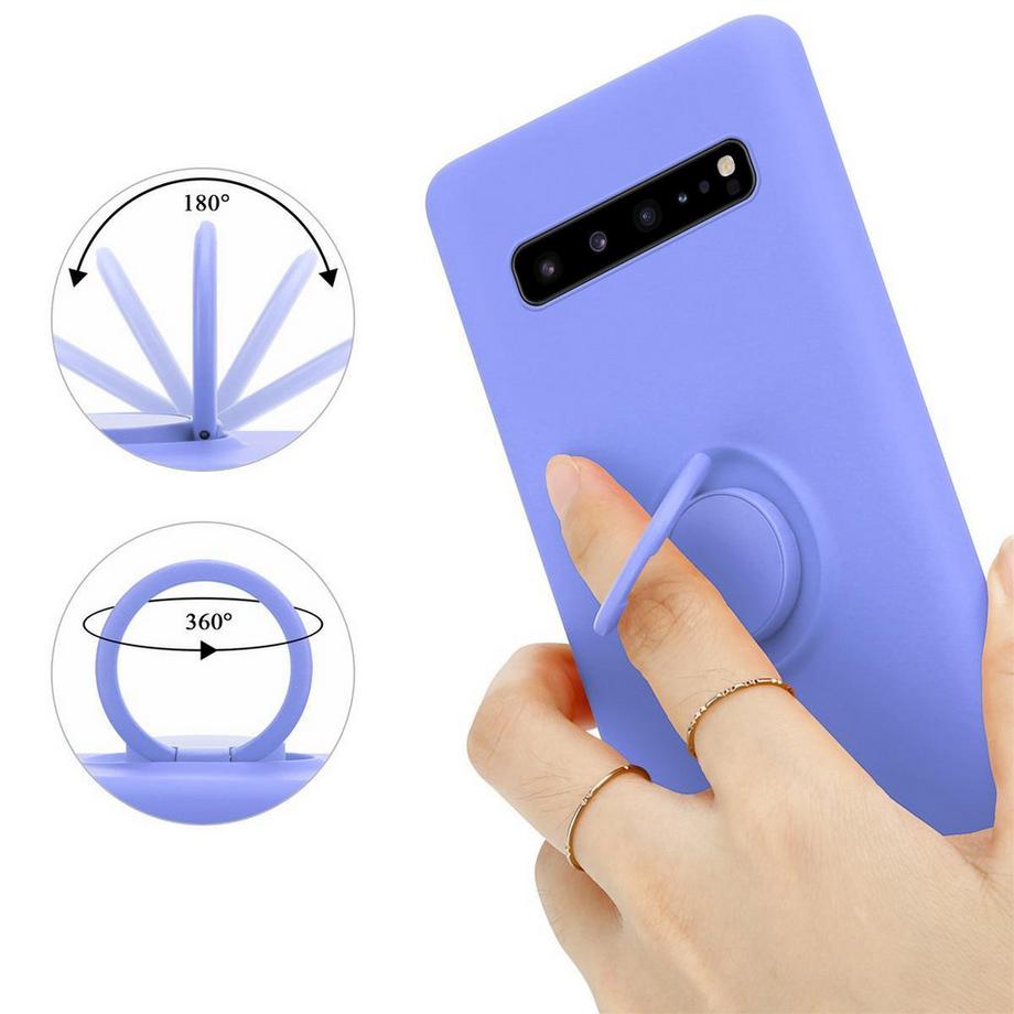 Cadorabo  Hülle für Samsung Galaxy S10 5G TPU Silikon mit Ring Liquid 