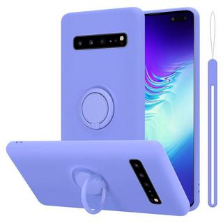 Cadorabo  Housse compatible avec Samsung Galaxy S10 5G - Coque de protection en silicone TPU flexible avec anneau 