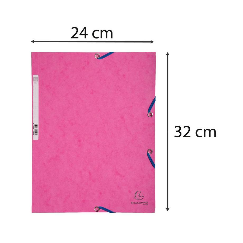 Exacompta Sammelmappen mit Gummizug und 3 Klappen, Colorspan-Karton 400g/m2, für DIN A4 - x 25  