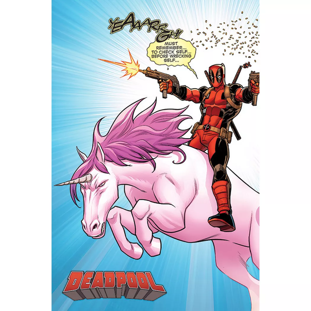 Pyramid - Poster - Deadpool - Unicorn, One Size, Multicolor