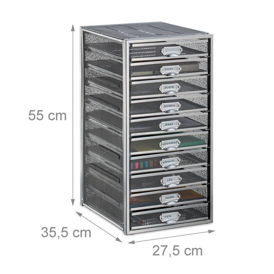 B2X Bureau de rangement A4 avec 10 tiroirs  