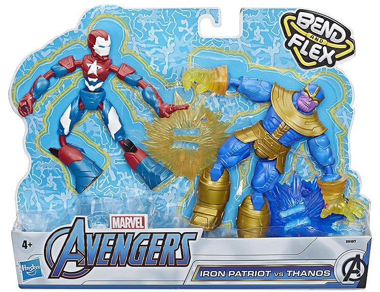 Hasbro  Avengers Bend & Flex Iron Patriot vs. Thanos (15cm) 