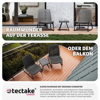 Tectake Salon Modica façon rotin pour 2 personnes, ergonomique  