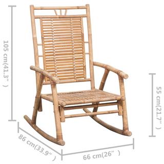 VidaXL Chaise à bascule bambou  