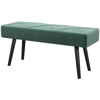Northio Banquette Rembourrée Aspect Velours, Banquette De Lit, Banc De Couloir Avec Motif X, Jusqu'À 120 Kg, Pour Chambre À Coucher, 100X36X45 Cm, Vert  