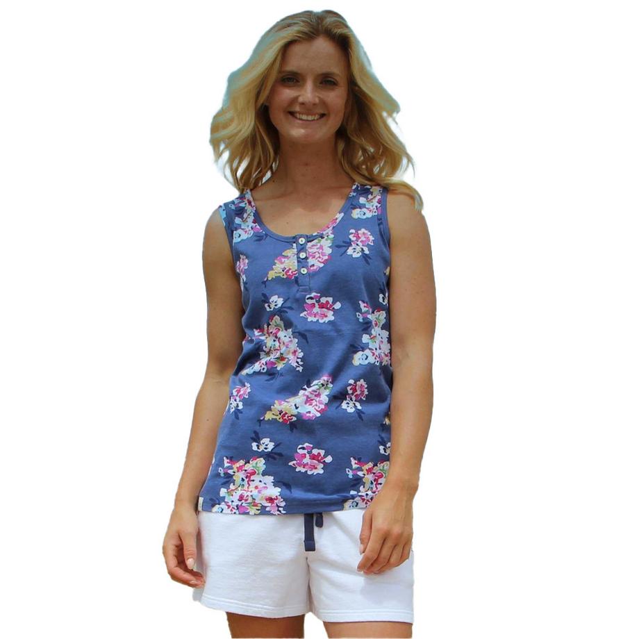 Lazy Jacks Wildflower Floral Imprimé Top Sans Manches  