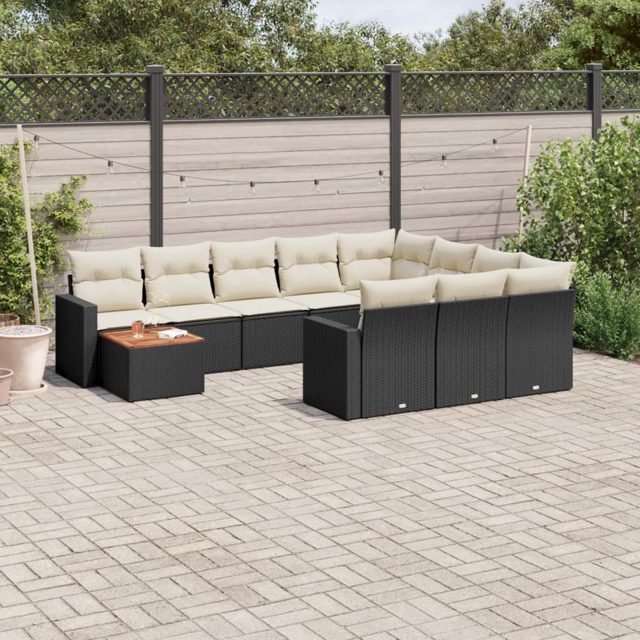 VidaXL set divano da giardino Polirattan  