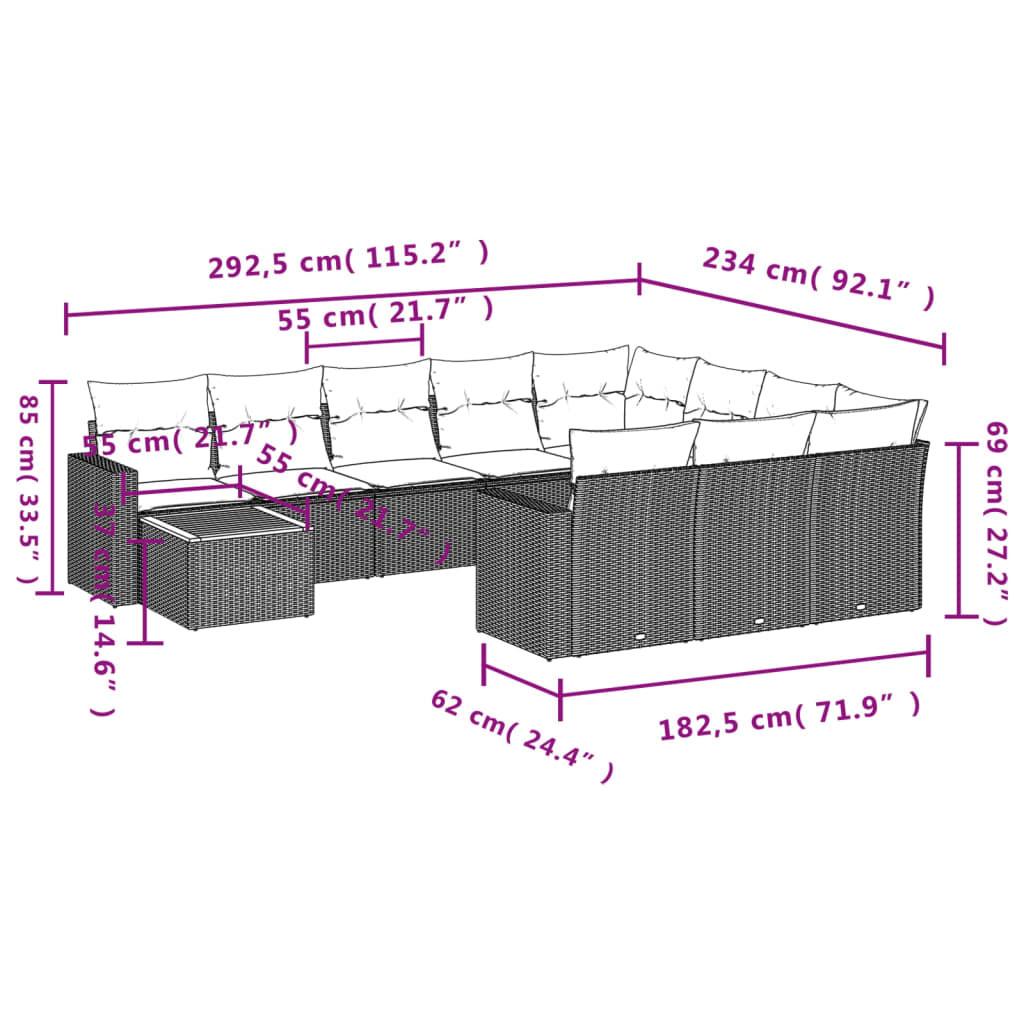 VidaXL Garten sofagarnitur poly-rattan  