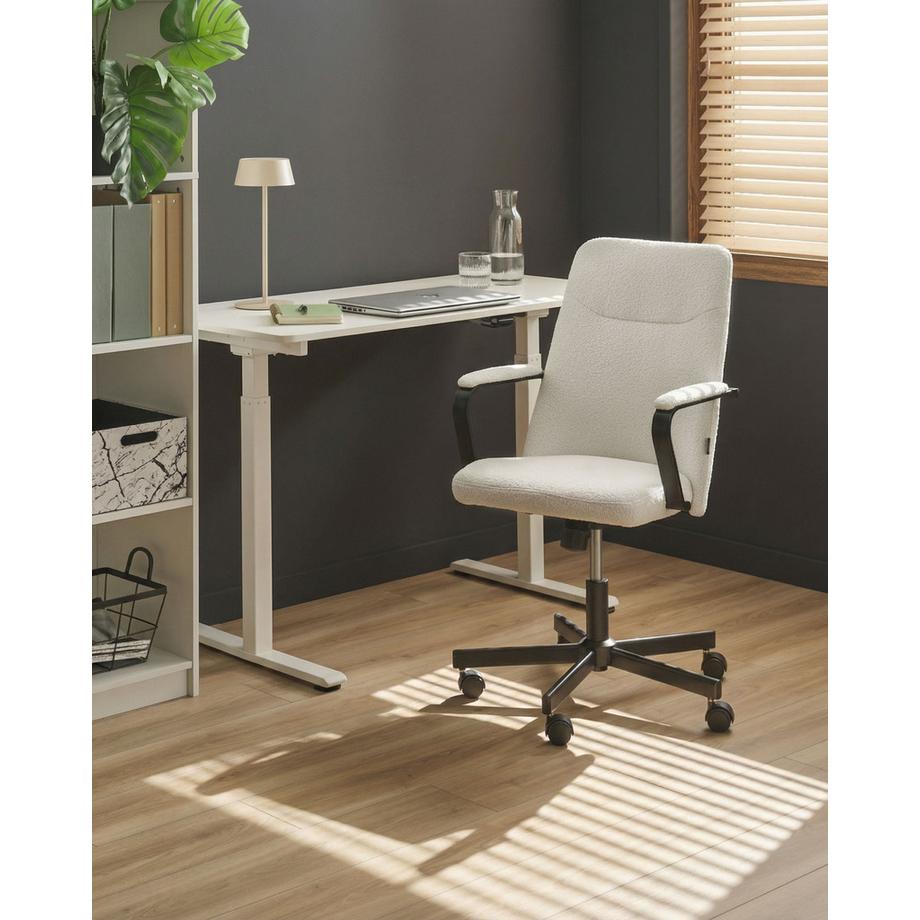 Beliani Chaise de bureau en Bouclé  CAROGA  