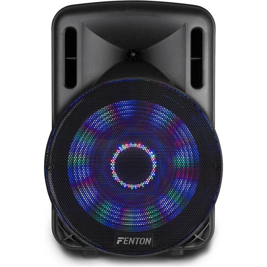 Fenton  FT15LED Aktiv Trolley-Speaker 1x 15, 800W, USB/SD/MP3/BT, Mic, LED 
