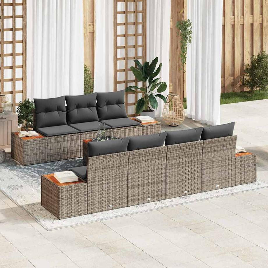 VidaXL Set Divano da Giardino Polyrattan  