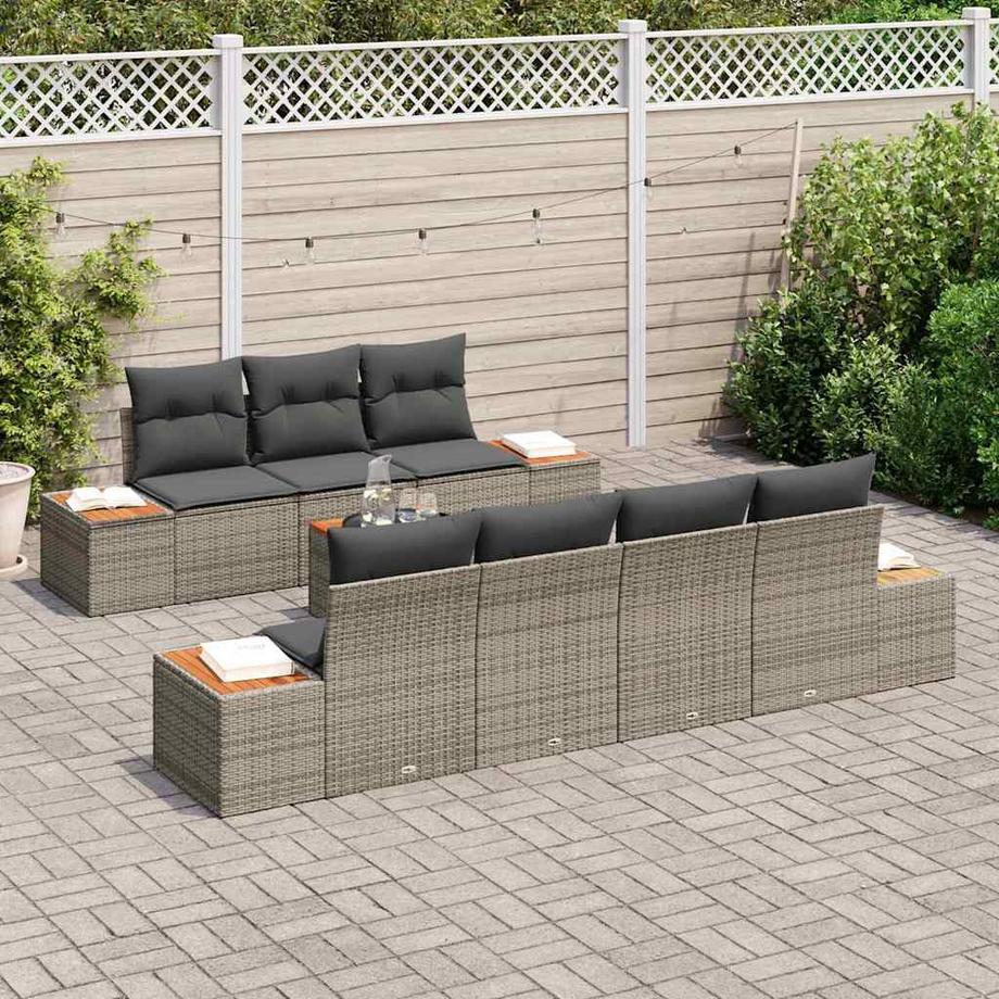 VidaXL Set Divano da Giardino Polyrattan  