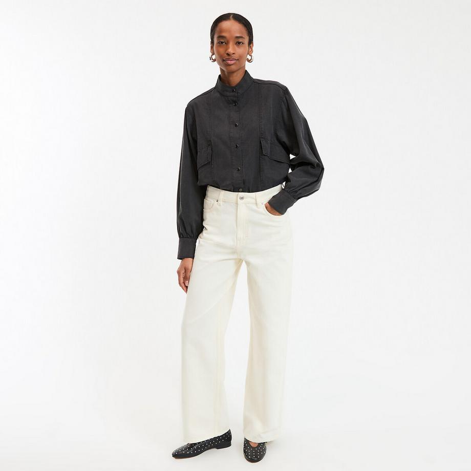 La Redoute Collections Bluse Stehkragen  