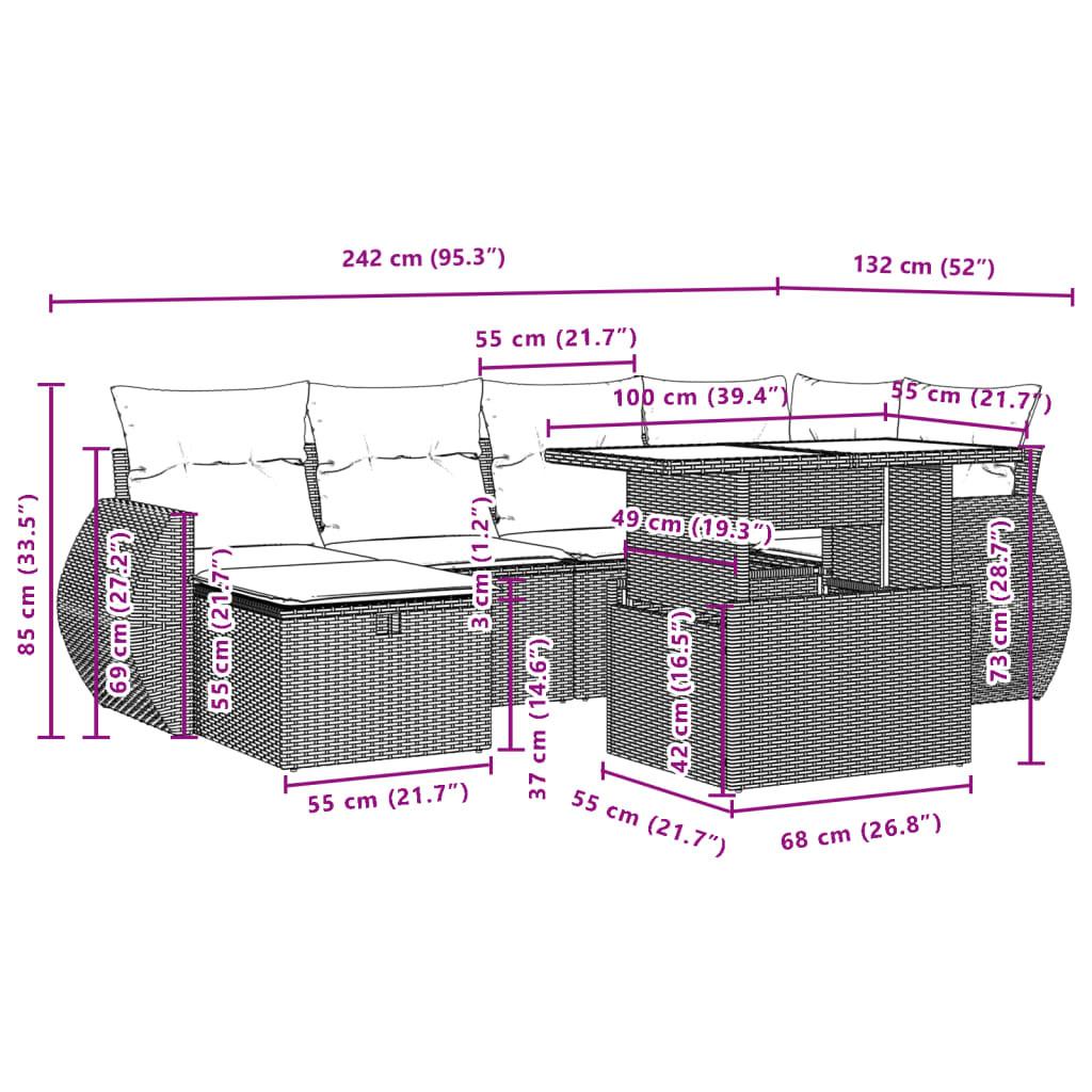 VidaXL Garten sofagarnitur poly-rattan  