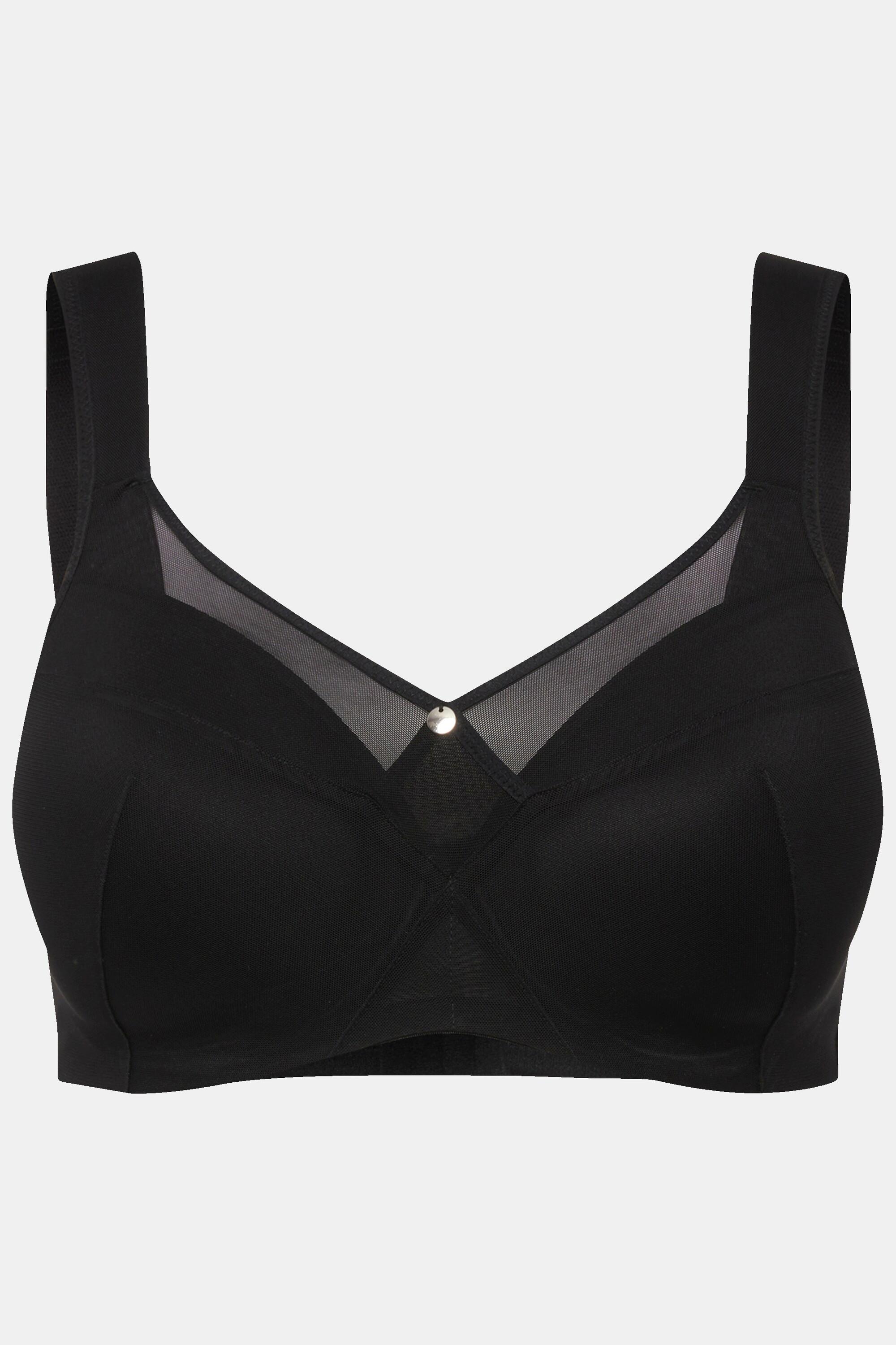Ulla Popken Reggiseno con ferretto coppe morbide inserto in mesh  